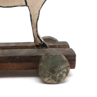 Wonderful Old Folk Art Goat on Wheels Pull Toy