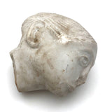 Soulful, Beautiful Marble Carved Woman's Head with Bun