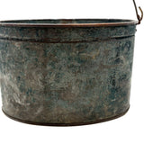 Gorgeous Large Antique French Minnow (Bait) Bucket with Wire Latch Lid and Best Original Paint