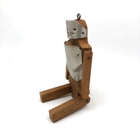 Curious Vintage Jig Figure with No Feet But Tin Armor! (Chair Included)