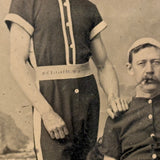 Pair of Bathing Beauties with Mustaches and Cigars, Antique Tintype