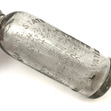 Empire State Mineral Waters, Late 19th C. Glass Bottle Impressed with Albany Capital Building