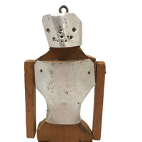 Curious Vintage Jig Figure with No Feet But Tin Armor! (Chair Included)