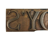 MOODY('S)! Early 20th Century Moody's Magazine Brass Logo Printing Plate