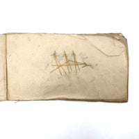 Charming 19th C. Japanese School Child's Semamori Embroidery Practice Booklet