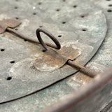Gorgeous Large Antique French Minnow (Bait) Bucket with Wire Latch Lid and Best Original Paint