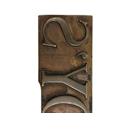 MOODY('S)! Early 20th Century Moody's Magazine Brass Logo Printing Plate