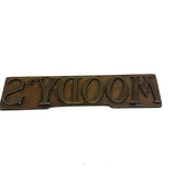MOODY('S)! Early 20th Century Moody's Magazine Brass Logo Printing Plate
