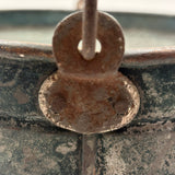 Gorgeous Large Antique French Minnow (Bait) Bucket with Wire Latch Lid and Best Original Paint