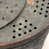 Gorgeous Large Antique French Minnow (Bait) Bucket with Wire Latch Lid and Best Original Paint