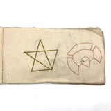 Charming 19th C. Japanese School Child's Semamori Embroidery Practice Booklet
