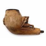 Early Figurative Meerschaum Pipe with Face, Legs and Deep Patina