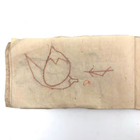 Charming 19th C. Japanese School Child's Semamori Embroidery Practice Booklet
