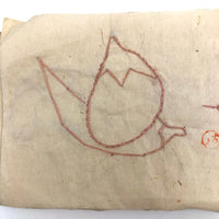 Charming 19th C. Japanese School Child's Semamori Embroidery Practice Booklet