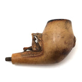 Early Figurative Meerschaum Pipe with Face, Legs and Deep Patina