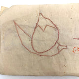 Charming 19th C. Japanese School Child's Semamori Embroidery Practice Booklet