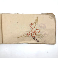 Charming 19th C. Japanese School Child's Semamori Embroidery Practice Booklet