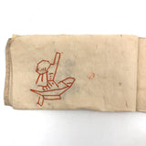 Charming 19th C. Japanese School Child's Semamori Embroidery Practice Booklet