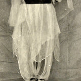 Radiant Young Woman in Clown Costume, Old Snapshot Photo