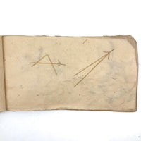Charming 19th C. Japanese School Child's Semamori Embroidery Practice Booklet