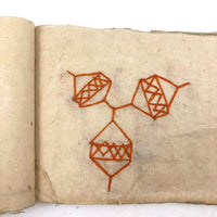 Charming 19th C. Japanese School Child's Semamori Embroidery Practice Booklet