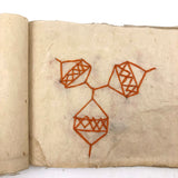 Charming 19th C. Japanese School Child's Semamori Embroidery Practice Booklet