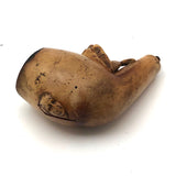 Early Figurative Meerschaum Pipe with Face, Legs and Deep Patina