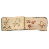 Charming 19th C. Japanese School Child's Semamori Embroidery Practice Booklet