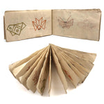 Charming 19th C. Japanese School Child's Semamori Embroidery Practice Booklet