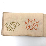 Charming 19th C. Japanese School Child's Semamori Embroidery Practice Booklet