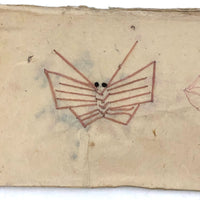 Charming 19th C. Japanese School Child's Semamori Embroidery Practice Booklet