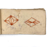 Charming 19th C. Japanese School Child's Semamori Embroidery Practice Booklet