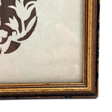 Intricate 19th Century Scherenschnitte Paper Cut with Birds and Flowers and Handwriting