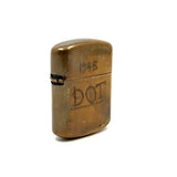 DOT, 1945 Brass Trench Art (Removable) Dorcel Lighter, Monogrammed JPA on Reverse