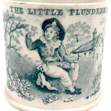The Little Plunderer, Early 19th C. Staffordshire Child's Mug