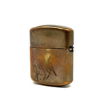 DOT, 1945 Brass Trench Art (Removable) Dorcel Lighter, Monogrammed JPA on Reverse
