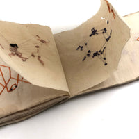 Charming 19th C. Japanese School Child's Semamori Embroidery Practice Booklet