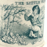 The Little Plunderer, Early 19th C. Staffordshire Child's Mug