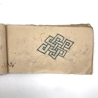 Charming 19th C. Japanese School Child's Semamori Embroidery Practice Booklet