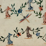 Semeuse with Flowers, Vines and Dragonfly, Amazing 1915 French Stamp Collage Post Card