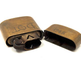 DOT, 1945 Brass Trench Art (Removable) Dorcel Lighter, Monogrammed JPA on Reverse