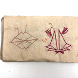 Charming 19th C. Japanese School Child's Semamori Embroidery Practice Booklet