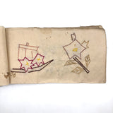 Charming 19th C. Japanese School Child's Semamori Embroidery Practice Booklet