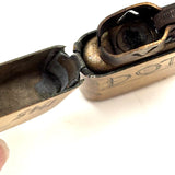 DOT, 1945 Brass Trench Art (Removable) Dorcel Lighter, Monogrammed JPA on Reverse