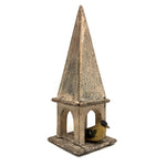 Yellow Finch in Steeple, Wonderful Old Folk Art Carved Construction