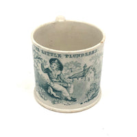 The Little Plunderer, Early 19th C. Staffordshire Child's Mug
