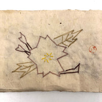 Charming 19th C. Japanese School Child's Semamori Embroidery Practice Booklet