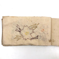Charming 19th C. Japanese School Child's Semamori Embroidery Practice Booklet
