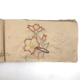 Charming 19th C. Japanese School Child's Semamori Embroidery Practice Booklet