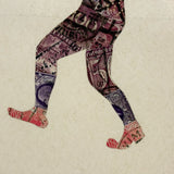 Boxer with Raised Gloves, Oversized Vintage Hungarian Stamp Art Postcard